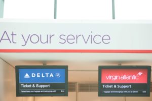 Delta & Virgin Atlantic @ London Heathrow Airport Terminal 3