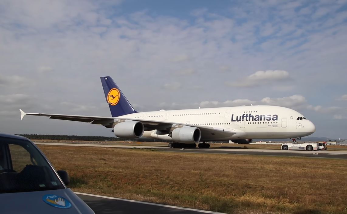 Airbus A380 Road Crossing | Lufthansa Towed to Ramp at Frankfurt Airport!