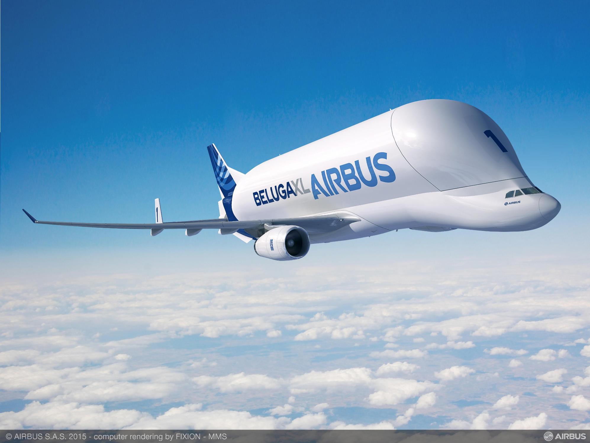 First BelugaXL is getting its cargo door installed