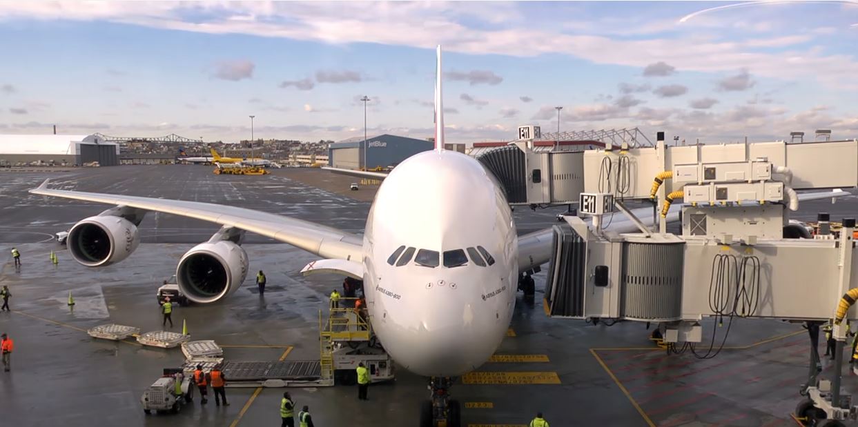 Emirates lands one-off A380 at Boston Logan International Airport