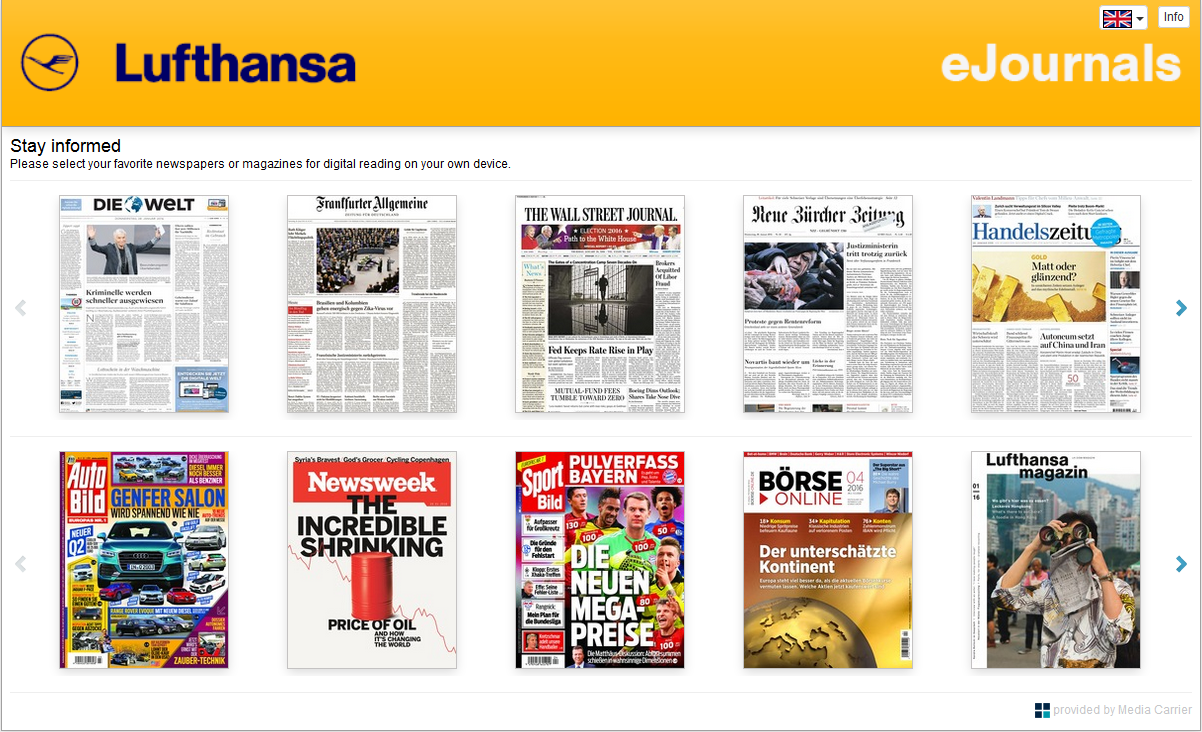Lufthansa, Dergi ve Gazeteleri Kaldırdı