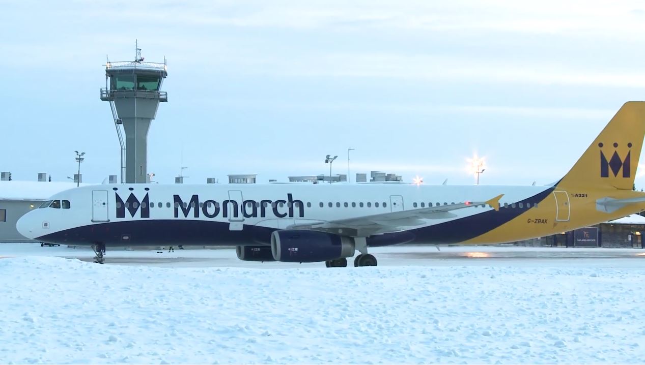 Beautiful winter wonderland: Landing to snowy Lapland