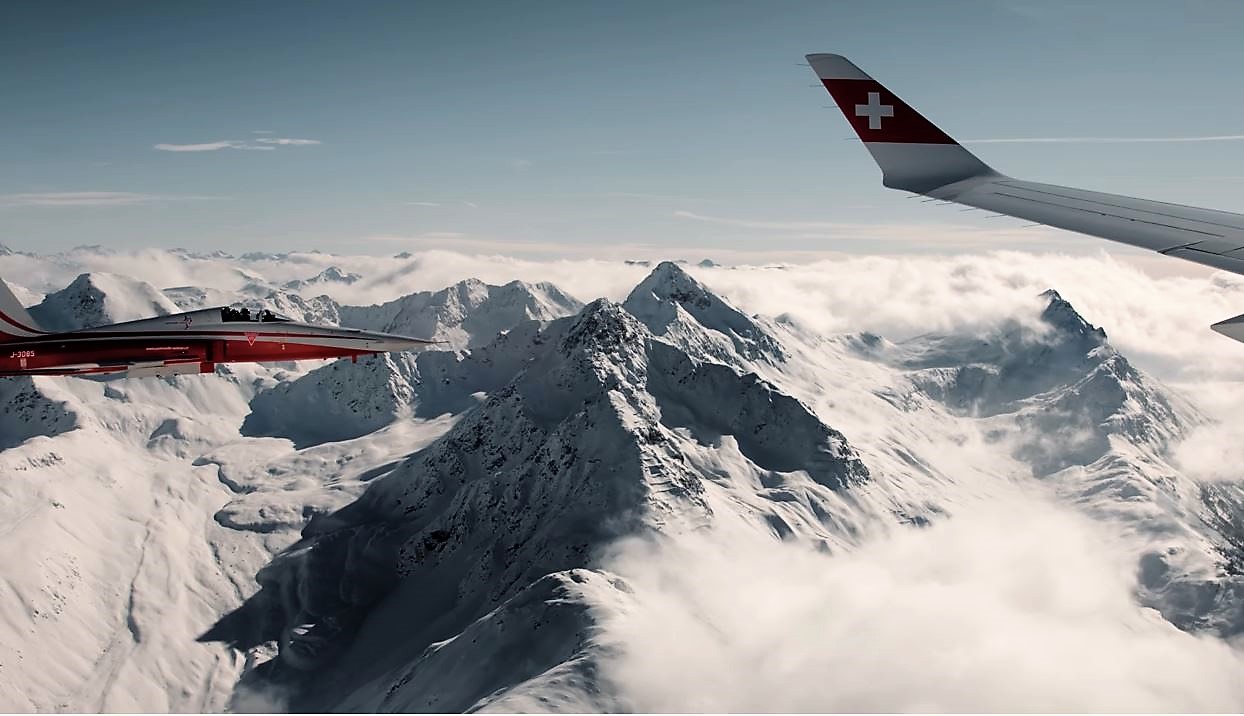 SWISS C Series and Patrouille Suisse at the spectacular airshow