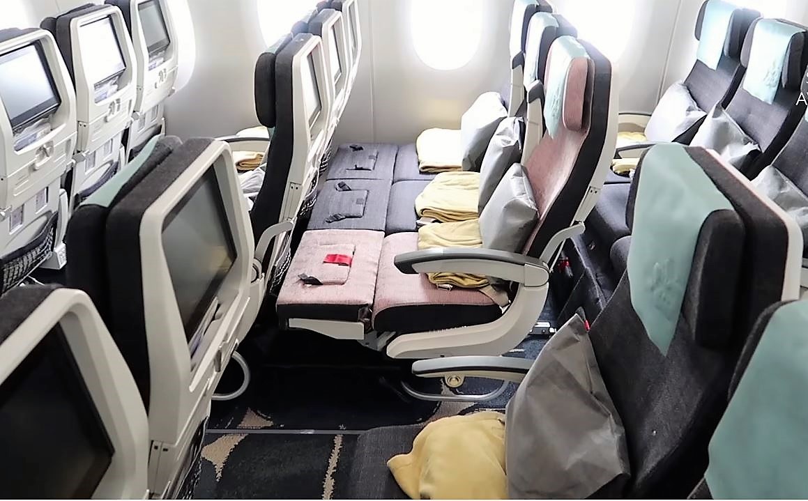 The new Economy Class Seat aboard China Airlines Airbus A350-900