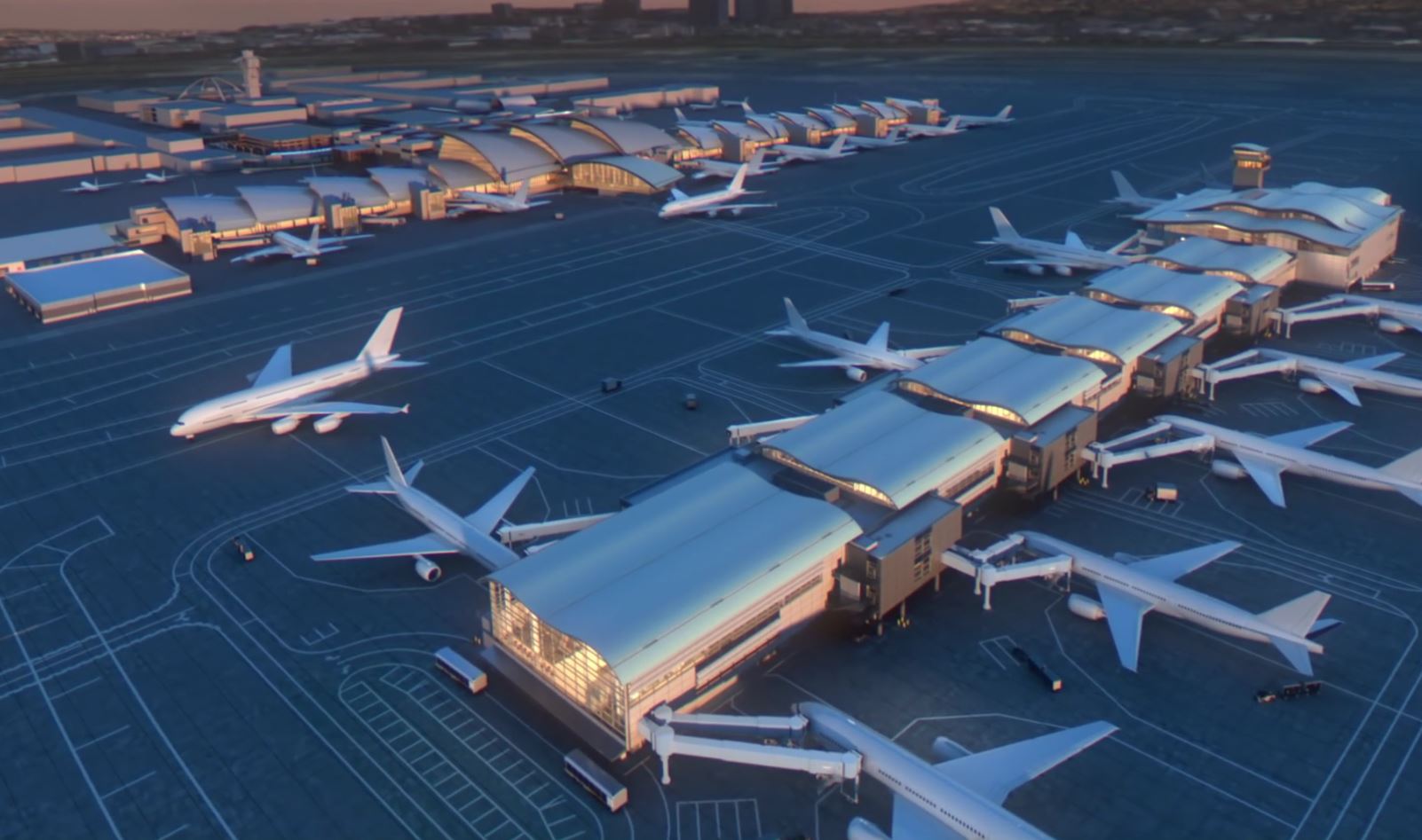 Los Angeles Havalimanı’nda Yeni Uydu Terminalin Temeli Atıldı