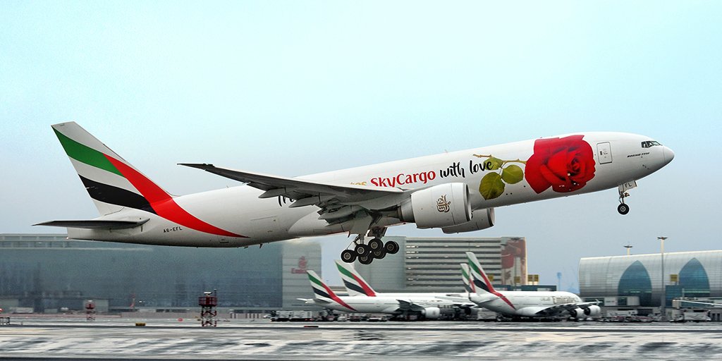 Emirates Boeing 777 Freighter ‘Rosie’ visits Barcelona for Sant Jordi