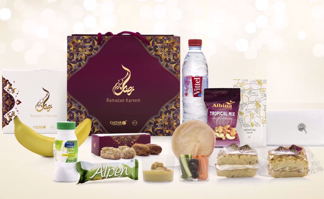 Qatar Airways Special Iftar meal boxes in Ramadan