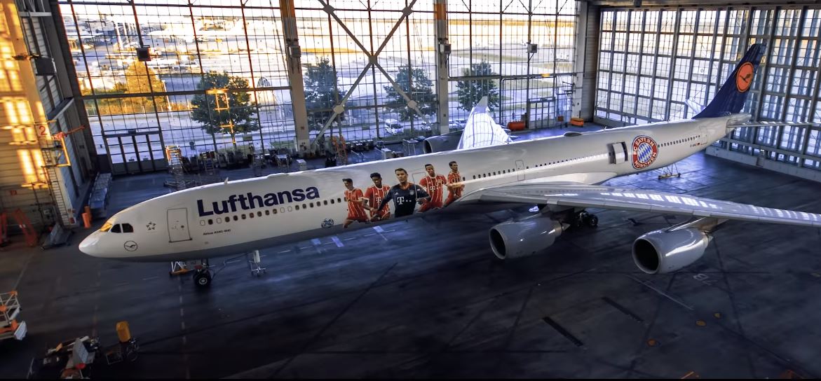 Lufthansa’s special A340 design for FC Bayern München