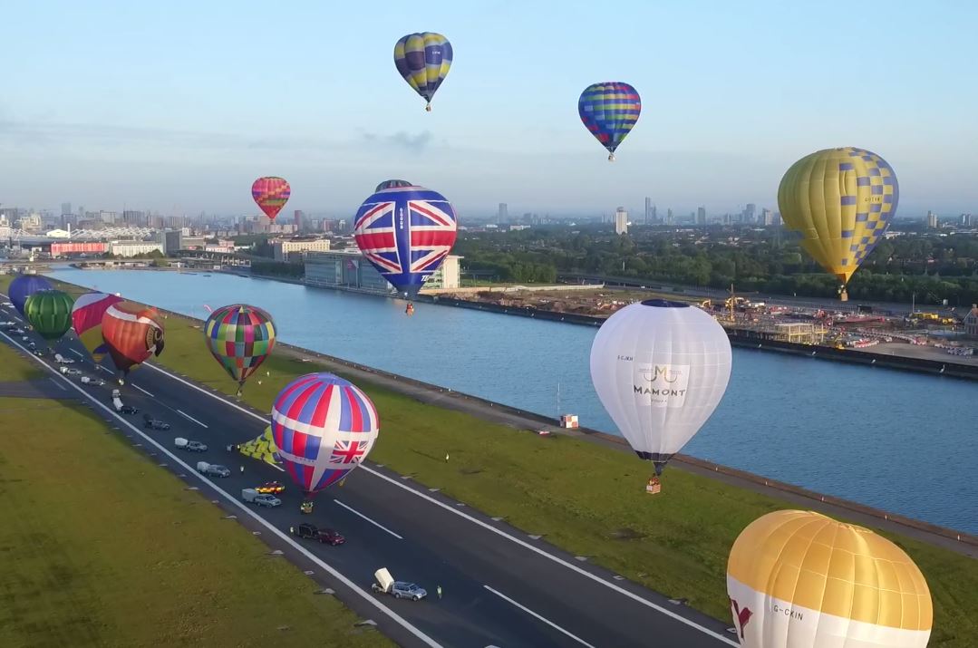 Lord Mayor’s Hot Air Balloon Regatta 2017 from London City Airport
