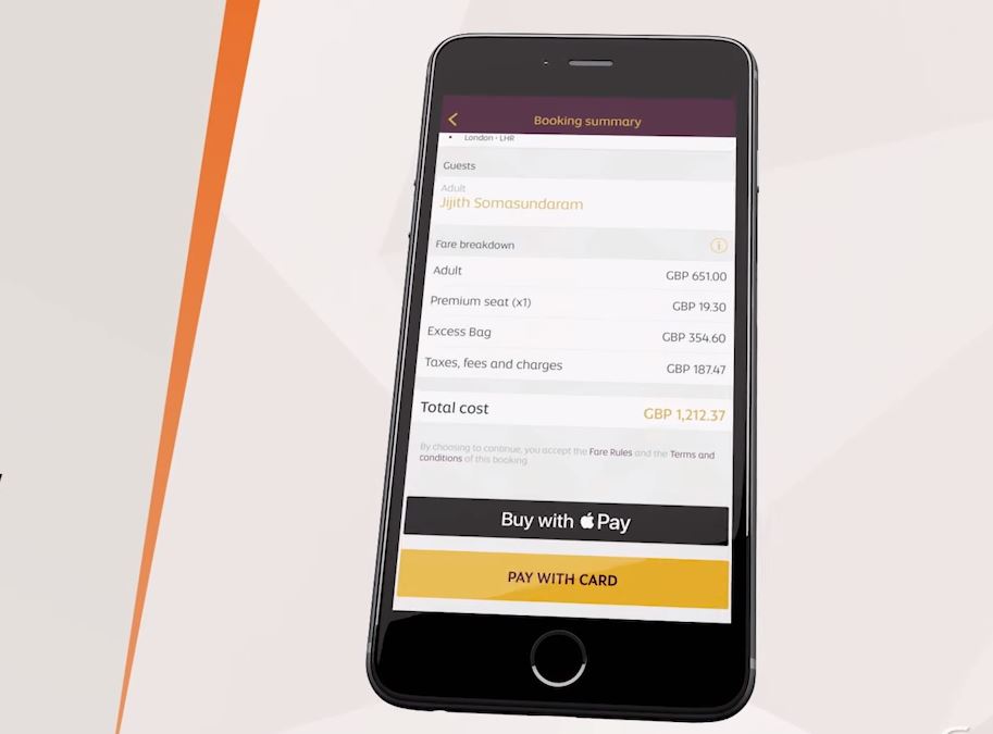 Etihad Airways Mobile App | Now with Apple Pay