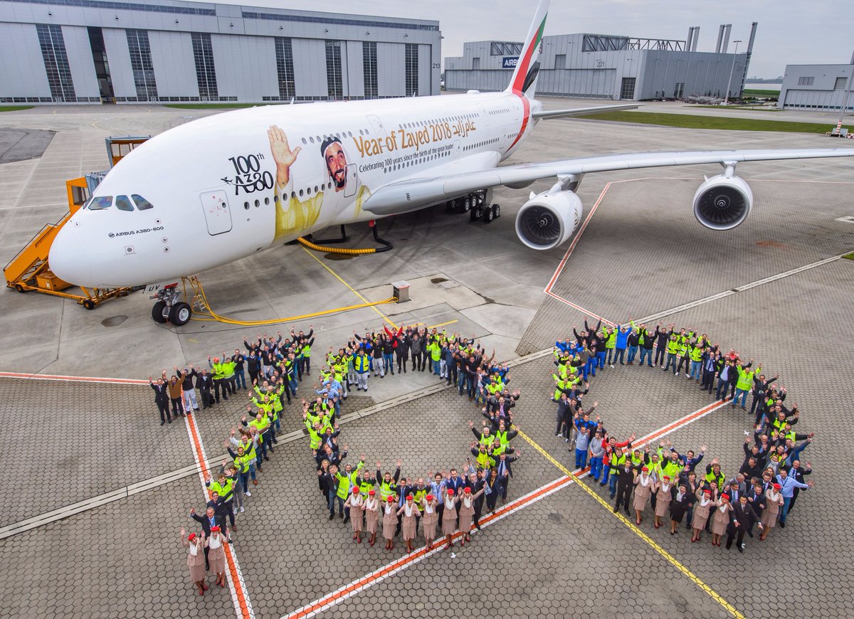 100th Emirates A380 Delivery