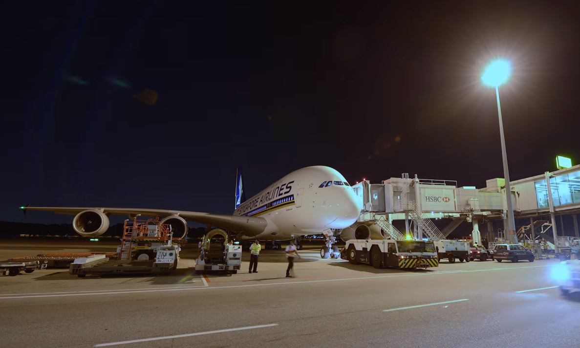 New Airbus A380 of Singapore Airlines