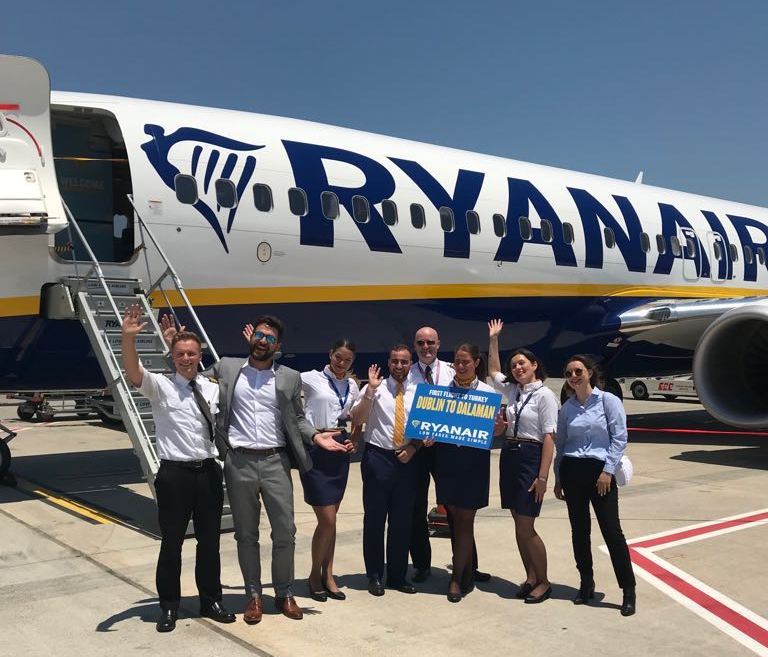 Ryanair’in Dublin-Dalaman Seferleri Başladı