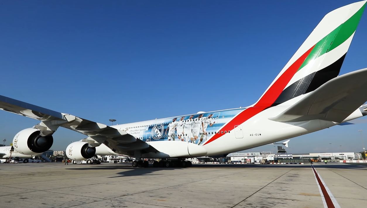 Emirates presents the new Real Madrid A380