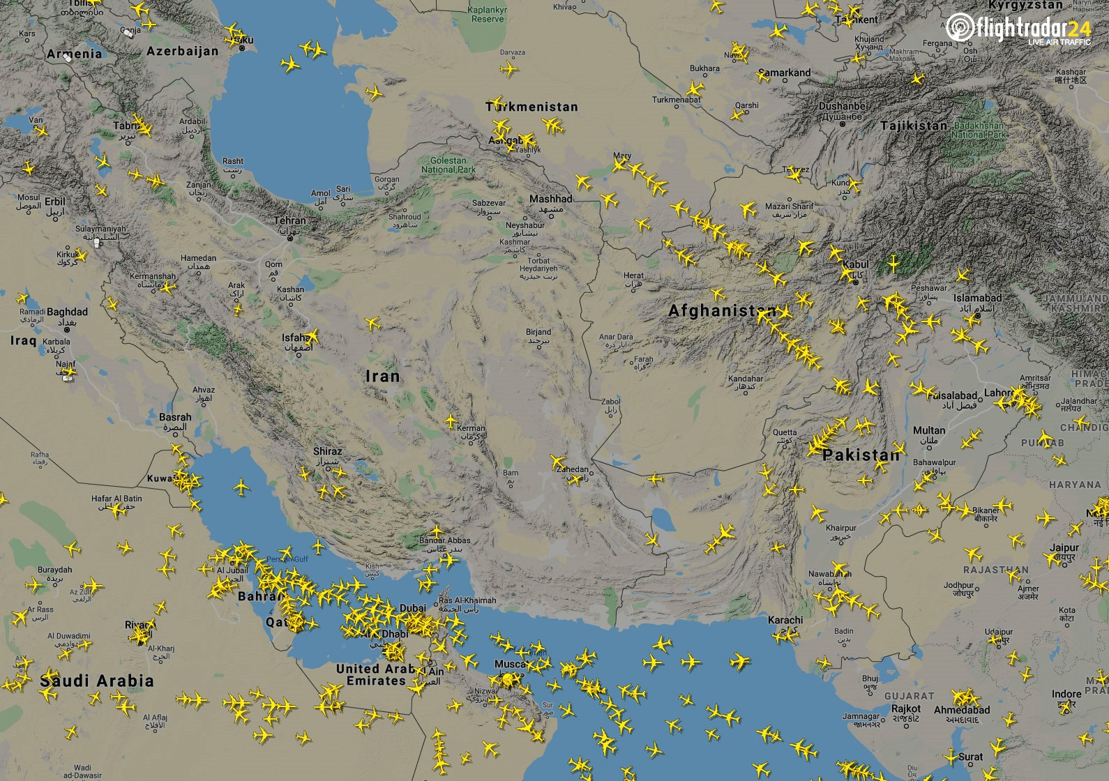 İran’dan Kaçınan Havayolları, Afganistan Hava Sahasını Tercih Ediyor