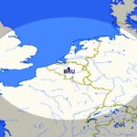 Brüksel merkezli olarak, 500 km yarıçapındaki alan.