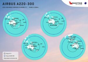 Qantas - A220-300 menzil