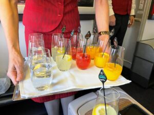 Turkish Airlines Business Class Welcome Drink