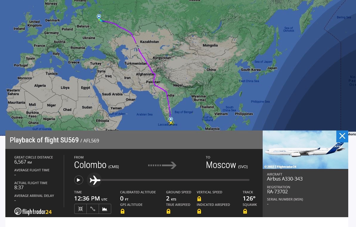 Rus Uçağı, Sri Lanka’dan Kurtulmayı Başardı