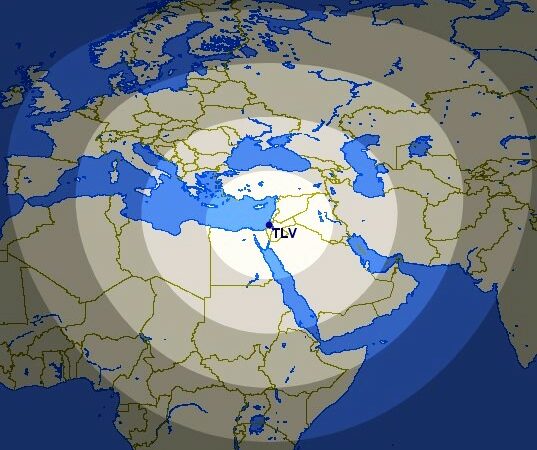 Tel Aviv ve 4 saate kadar uçuş menzili