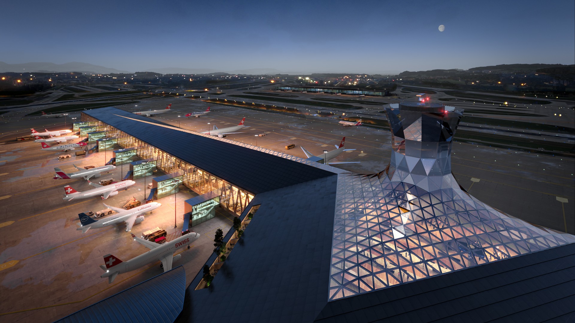 Zürih Havalimanı’nın Yeni Terminal İskelesi Ahşap Yapı Formunda Olacak