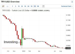 Türk Lirası – Dolar Paritesi (2021-2022)
