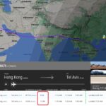 Cathay Pacific'in CX675 sefer sayılı Hong Kong - Tel Aviv uçuşu, Suudi Arabistan hava sahasının açılması sonrasında bir saat kısaldı.