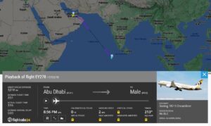 Etihad Airways'in Abu Dabi - Male Rotası (5 Ekim 2022)