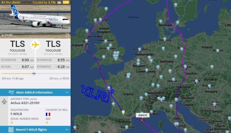 Airbus A321XLR - Rekor Deneme Uçuşu (13 Aralık 2022)