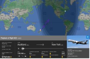 Auckland - New York seferini yapan Air New Zealand uçağı geri döndü. (16 Şubat 2023)