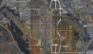 Dallas Fort Worth Havalimanı'na yeni "end-around" yolları inşa edilecek. (Mart 2023)