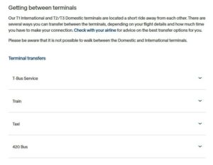 Sydney Havalimanı - Terminaller Arası Transfer Seçenekleri