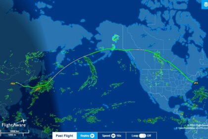 Air China (Pekin - New York JFK Uçuşunun Rotası)