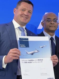 IndiGo, 500 adet Airbus A320neo siparişi verdi. (19 Haziran 2023)