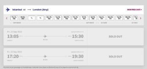 İstanbul - Londra Wizz Air Uçak Bileti Fiyatları (22 Eylül 2023)