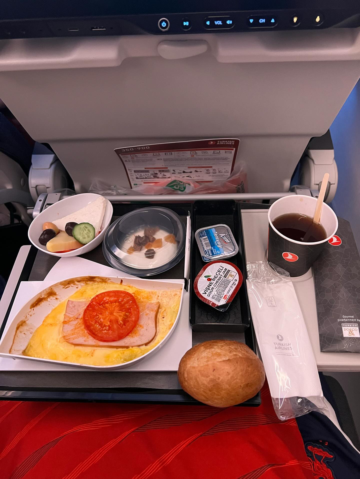 Türk Hava Yolları Economy Class Yemek İkramı (İstanbul – Sao Paulo)