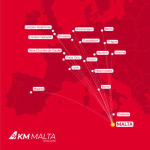 KM Malta Airlines - Uçuş Ağı (31 Mart 2024)