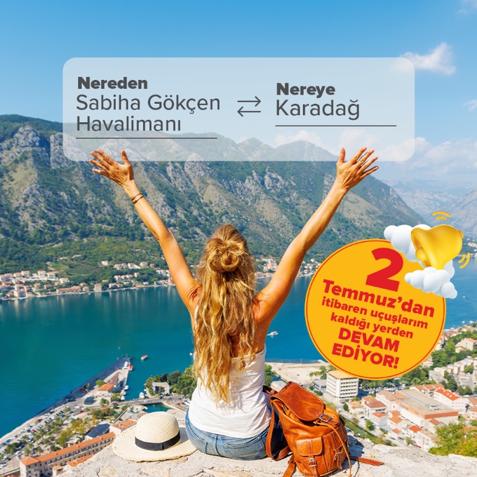 Pegasus, İstanbul – Podgorica (Karadağ) Uçuşlarına Yeniden Başladı