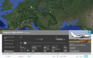 Antonov An-124'ün Kiev'den Leipzig'e uçuşu (11 Temmuz 2025)