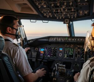 Oksijen maskesi takmış pilotlar