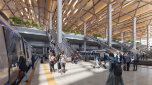 Varşova CPK Havalimanı'ndaki tren istasyonu