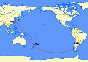China Eastern Airlines x Şanghay - Auckland - Buenos Aires