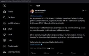 Libya Genelkurmay Başkanı'nı taşıyan uçak düştü