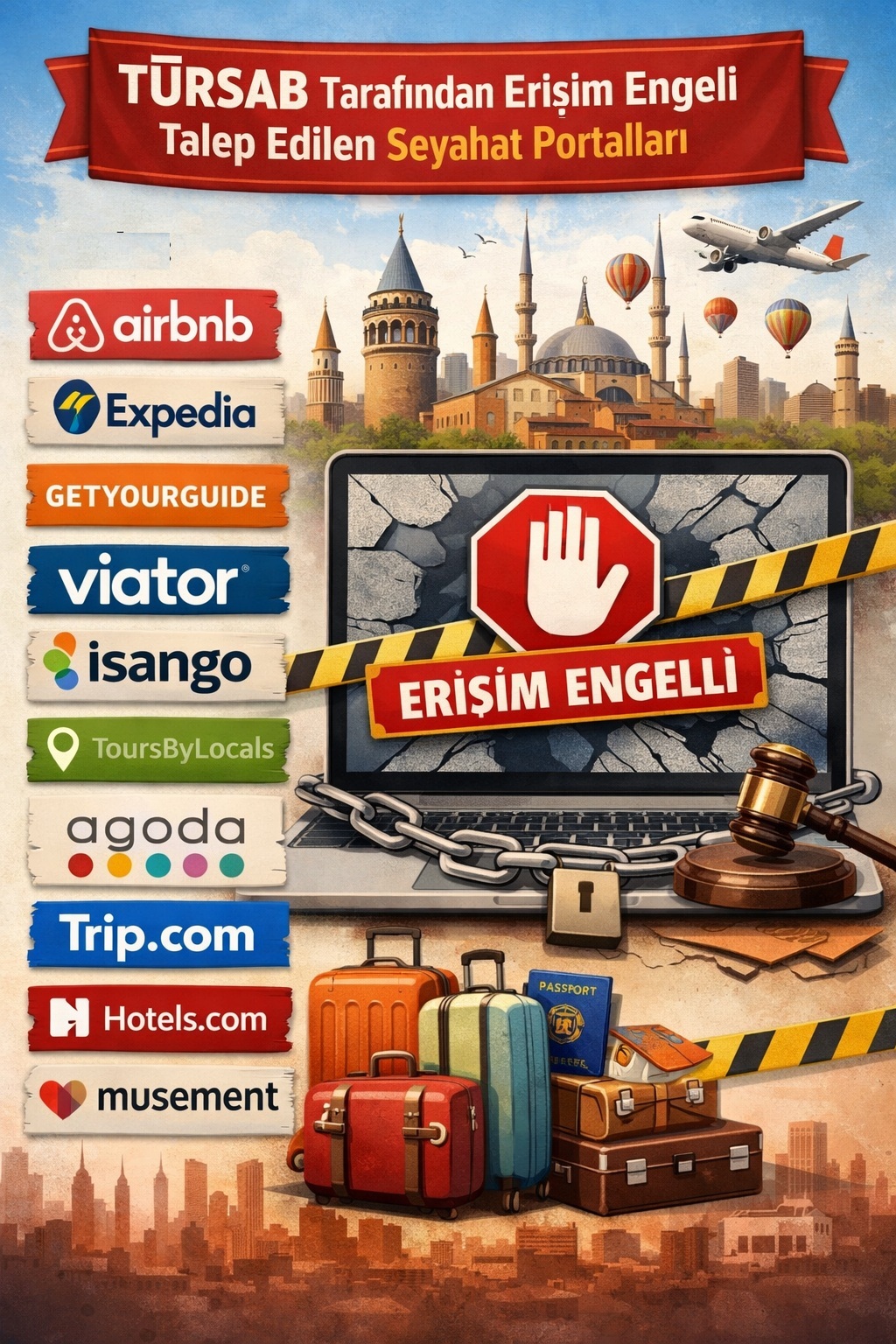 TÜRSAB, Yurt Dışı Merkezli Bazı Seyahat Portallarını Yasaklatmaya Çalışıyor