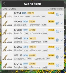 Gulf Air uçuşları (24 Mart 2026)