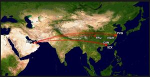 Etihad Airways'in Çin'de açmayı planladığı yeni hatlar