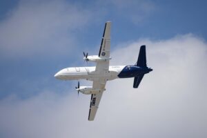 Saab 340, hibrit motorla deneme uçuşunda.