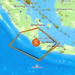 Anak Krakatau Yanardağının etki alanı